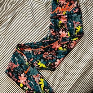 Nike Multicolor Floral Dri-Fit Athletic Pants